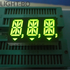 Hijau LED Alphanumeric Triple-Digit 14 Segment Untuk Panel Instrumen 14.2mm
