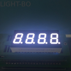 Ultra Putih 0,4 Inch 4 digit 7 Segmen LED Display Umum Katoda Untuk Panel Instrumen