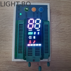 Double Color 2 Digit 7 Segment Common Anode SMD Type LED Display Untuk Electromobile