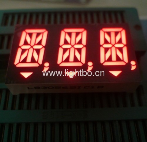 Kustom 14.2mm (0,56) 3 digit 14 segmen Tampilan LED Alfanumerik