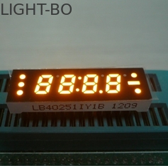 0.25 Inci kuning empat Digit 7 segmen LED Clock Display, kecil saat berkendara