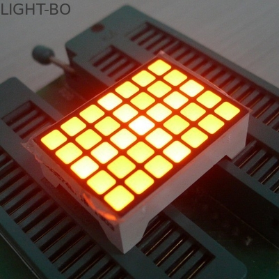 Harga yang bagus Yellow 14 Pins Square LED Matrix Screen, 5x7 LED Matrix Tahan Air on line