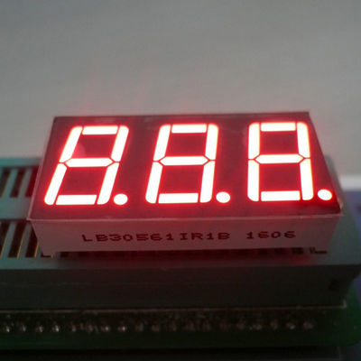 Harga yang bagus Display LED Permukaan Merah Ultra Cerah 7 Segmen 3 digit 14.2mm untuk Pengontrol Suhu on line