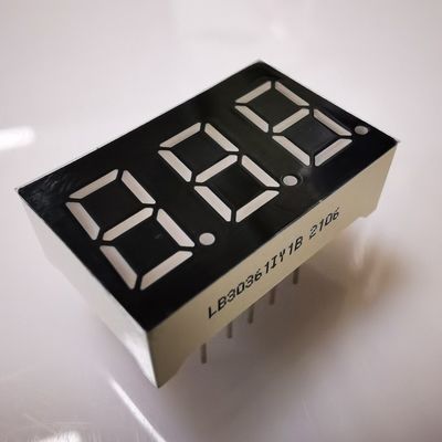 Harga yang bagus Super Bright Amber 7 Segmen 3 Digit 9,2mm LED Display Common Cathode untuk Panel Meter on line