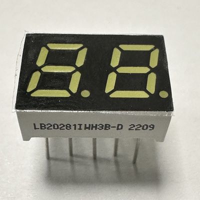 Harga yang bagus Tampilan LED 7 Segmen 2 Digit Super Terang Putih Common Anode untuk Peralatan Rumah Tangga on line