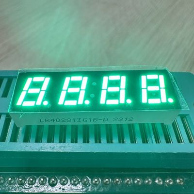 Harga yang bagus Hijau 4 digit 7mm LED Display 7 Segmen Anode Umum untuk Pengontrol Suhu on line