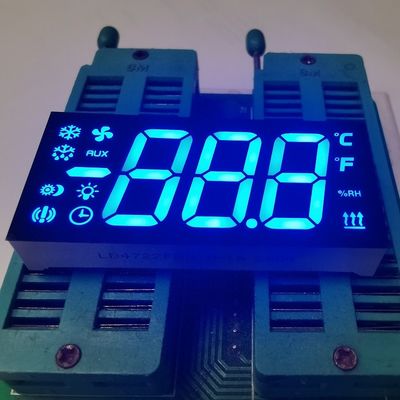 Harga yang bagus Tampilan LED 7 Segmen 3 Digit Biru untuk Panel Kontrol Pendingin on line