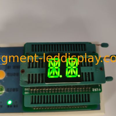 Harga yang bagus Pure Green Black Face Alfanumeric LED Display 2 digit 13,8mm 14 Segmen on line