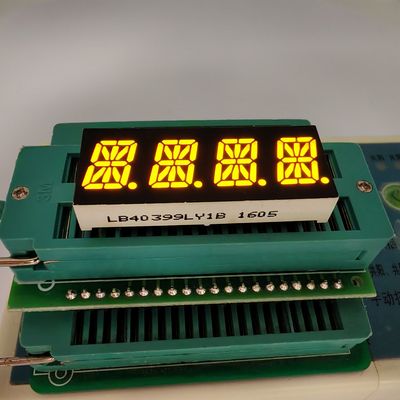 Harga yang bagus 4 Digit 16 Segment Yellow Alphanumeric LED Display for Instrument Panel on line