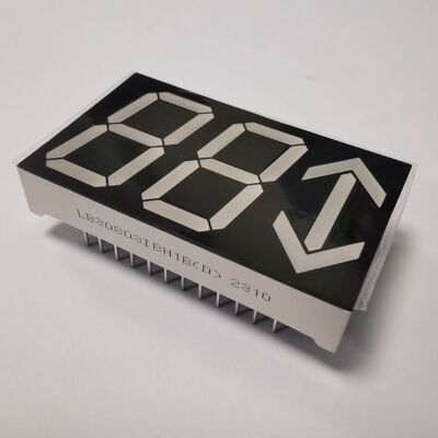 Harga yang bagus Ultra Bright Blue 0,8 inci (22,0 mm) 3-digit + panah 7-segmen umum Anode LED display untuk lift / lift lantai indikator on line