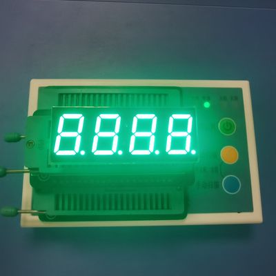 Harga yang bagus Hijau Murni 0.56 inch 4 Digit 7 Segmen LED Display Umum Katoda Untuk Panel Instrumen on line