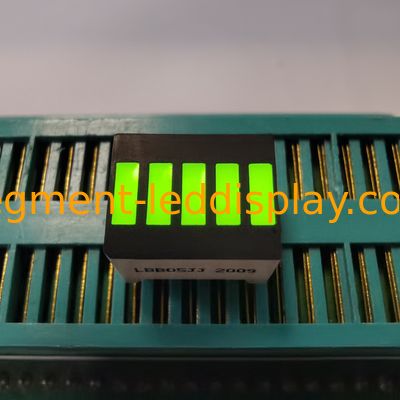 Harga yang bagus 5 Segmen 574nm Common Cathode LED Light Bar Untuk Tampilan Baterai on line