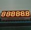 Terus-menerus 6 Digit 7 segmen alfanumerik LED Display Amber 0.36 inci