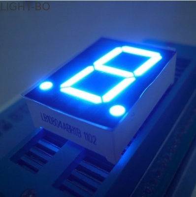 Harga yang bagus Kecerahan tinggi Led biru 7 segmen menampilkan satu Digit 0,8 inci OEM / ODM on line