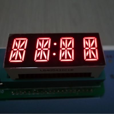 Harga yang bagus 4 digit Alfanumeric 7 Segmen LED Tampilan Merah Cerah 14 Segmen Untuk Panel Instrumen on line