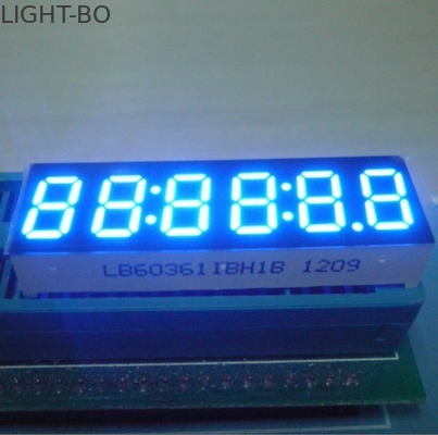 Harga yang bagus Ultra terang Biru 6 Digit 7 Segmen Tampilan Led 0,32 Inch Dengan Hitam Permukaan on line