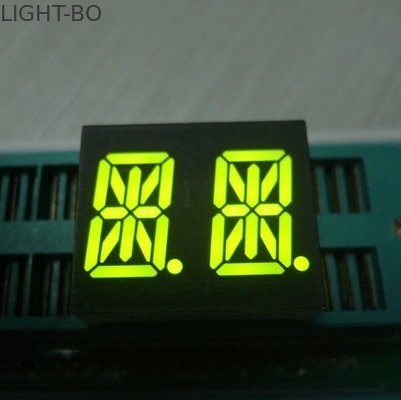 0 0,54 Inch umum Anoda 14 Segmen Led 2 Digit Super Bright Hijau