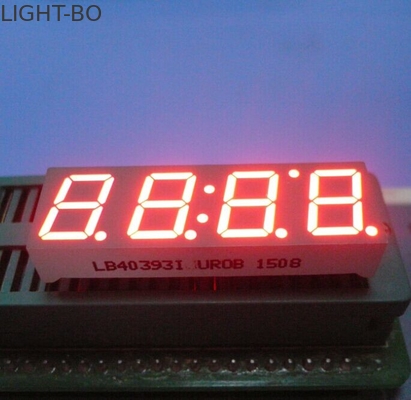 Ultra Red 0.39 "Led Display Jam Umum Anoda 4 Digit 7 Segmen Untuk Panel Instrumen