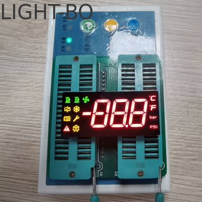 Display Led Tiga Digit Tujuh Segmen Disesuaikan Untuk Panel Kontrol Suhu