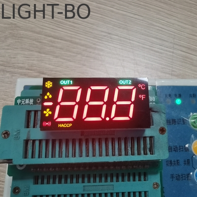 Tampilan Led 3digit 7segmen Kustom Multiwarna Pin Baris Tunggal Katoda Umum