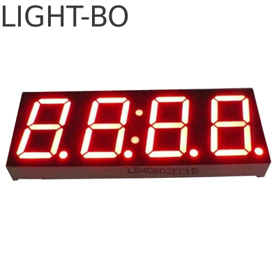 Tampilan jam LED polaritas katode umum dengan bingkai aluminium dalam warna wajah abu-abu/hitam