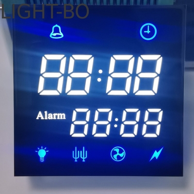 Cahaya Putih / Biru Katode Dual Row Custom 7 Segmen Led Display Untuk Microwave Timer