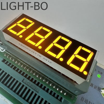 Ultra Bright Amber 4 Digit 14.2mm 7 Segmen LED Display Anode Umum Untuk Kontrol Suhu