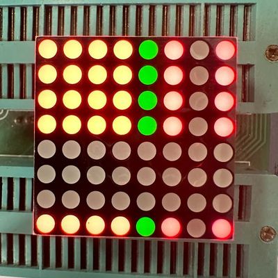 Kinerja Anode Stabler Umum 3mm 8*8DOT Matrix LED Display Bi-Color Merah/Hijau untuk Tanda Bergerak