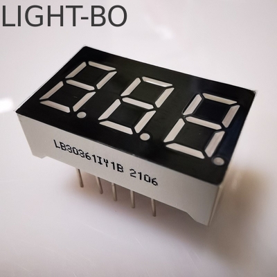 Harga yang bagus LED Display Super Bright Amber 7 Segmen 3 Digit 9,2mm Cathode Umum untuk Panel Meter on line