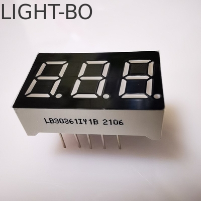 7 Segmen 3 Digit 9,2mm LED Display Super Bright Amber Common Cathode untuk Panel Meter