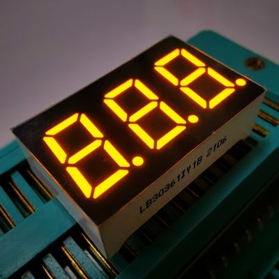 7 Segmen 3 Digit 9,2mm LED Display Super Bright Amber Common Cathode untuk Panel Meter