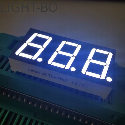 Ultra Bright White Grey Surface LED Display 7 Segmen 3digit 14.2mm Common Cathode untuk Pengontrol Suhu