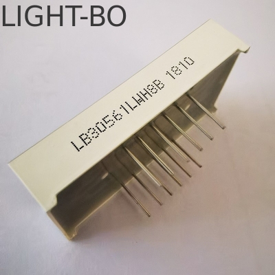 Ultra Bright White Grey Surface 7 Segment 3digit 14.2mm Common Cathode LED Display untuk Pengontrol Suhu