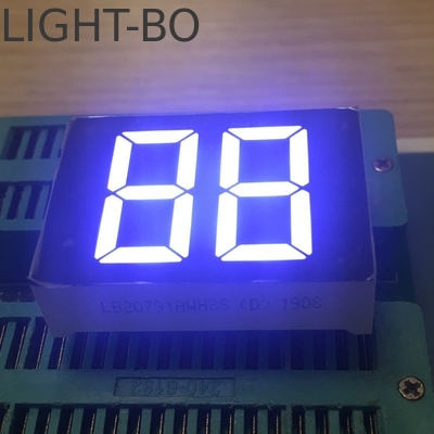 20mm 2 Digit 7 Segmen LED Tampilan Anode Umum Warna Putih untuk Pemanas Air Digital