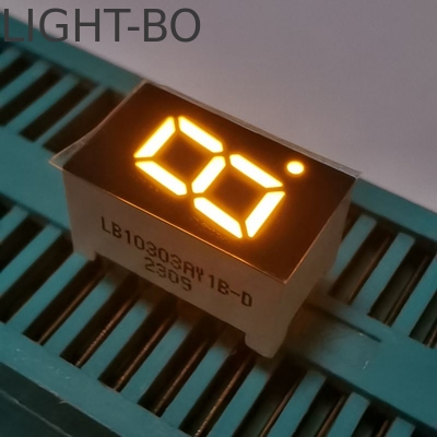 Warna Amber 7,62mm Single Digit 7 Segmen LED Tampilan anode umum