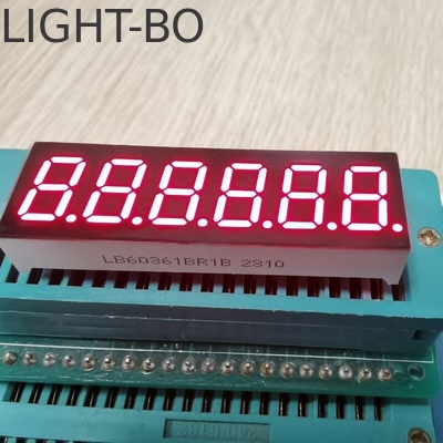 Ultra terang Merah 6 digit 0,36-inci 7 Segmen LED Display, Banyak Digunakan untuk Panel Instrumen