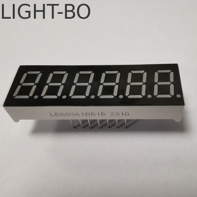 Ice Blue 6-digit 0,36-inci 7 Segmen LED Display, Banyak Digunakan untuk Panel Instrumen