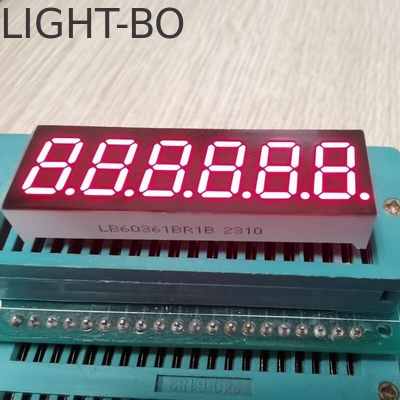 Super Cerah Merah 7 Segmen LED Display 6 Digit 0.36 inci Anode Umum
