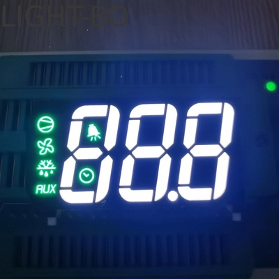 Ultra White/Pure Green Triple Digit LED Display 7 Segmen Cathode Umum untuk Kulkas