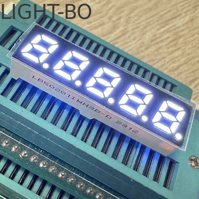 5 digit 7mm 7 Segmen LED Tampilan Anode Umum Ultra Cerah Putih untuk Frequency Converter