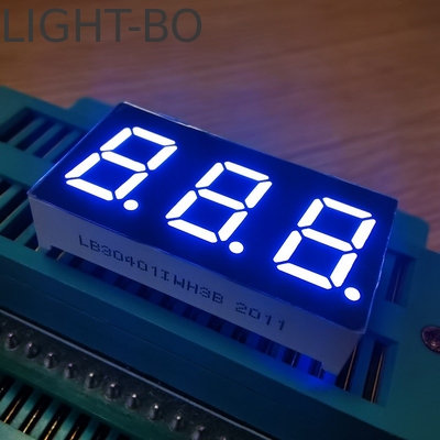 7 Segmen LED Tampilan 0,4 inci Umum Anode Ultra Putih untuk Indikator Suhu