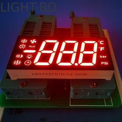 3 digit 7 Segmen Umum Anode Super Cerah Cerah LED Tampilan untuk Control Panel pendingin