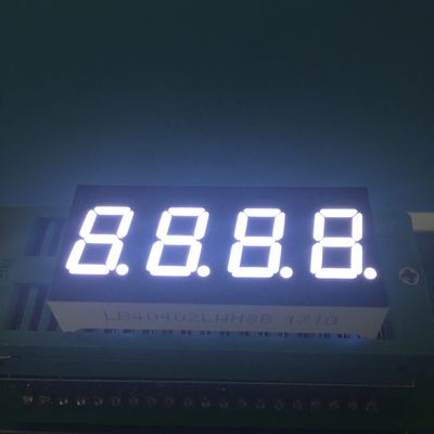 Harga yang bagus Tampilan LED 7-Segmen Anoda Umum 4 Digit 0,4 inci Putih Sangat Terang untuk Panel Instrumen on line