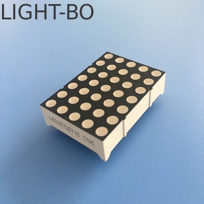 Harga yang bagus Tampilan LED Matrix DOT 3mm Super Cerah Kuning untuk Tanda-tanda yang Bergerak / Papan Pesan on line