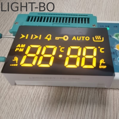 Ultra Amber LED Display 7 Segmen 4 Digit Common Cathode untuk 4 Key Touch Dibangun di Oven