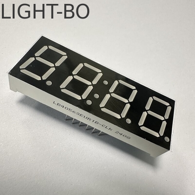 Biru 4 Digit 14.2mm 7 Segmen LED Tampilan Anode Umum Untuk Kontrol Suhu