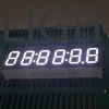 Tampilan LED 7 Segmen Putih 6 Digit 9,2mm Katode Umum untuk Digital Countdown Timer