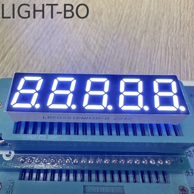 7 Segmen LED Tampilan Ultra Putih 5 Digit 0.39 inci Katode Umum untuk Indikator Digital