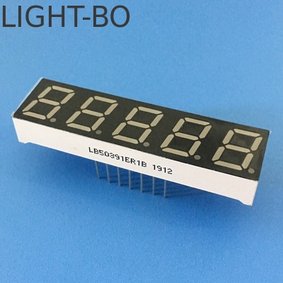 Super Cerah Merah 7 Segmen LED Tampilan 0,39 inci 5 digit Anode Umum untuk Konverter Frekuensi Digital