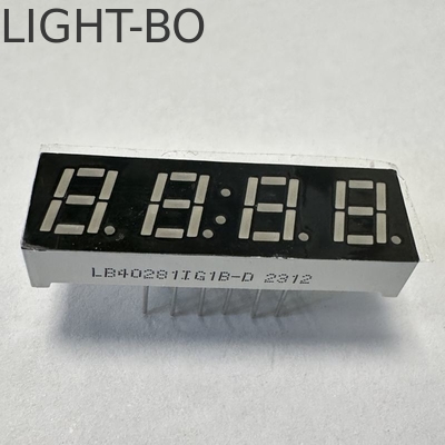 Layar LED 7 Segmen 4 Digit Katode Umum Hijau Murni untuk Kelembaban Suhu